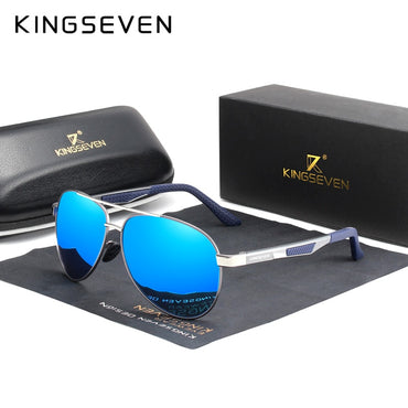 KINGSEVEN Brand Men's Vintage Square Sunglasses Polarized UV400 Lens Eyewear Accessories Male Sun Glasses For Men Zonnebril 7720