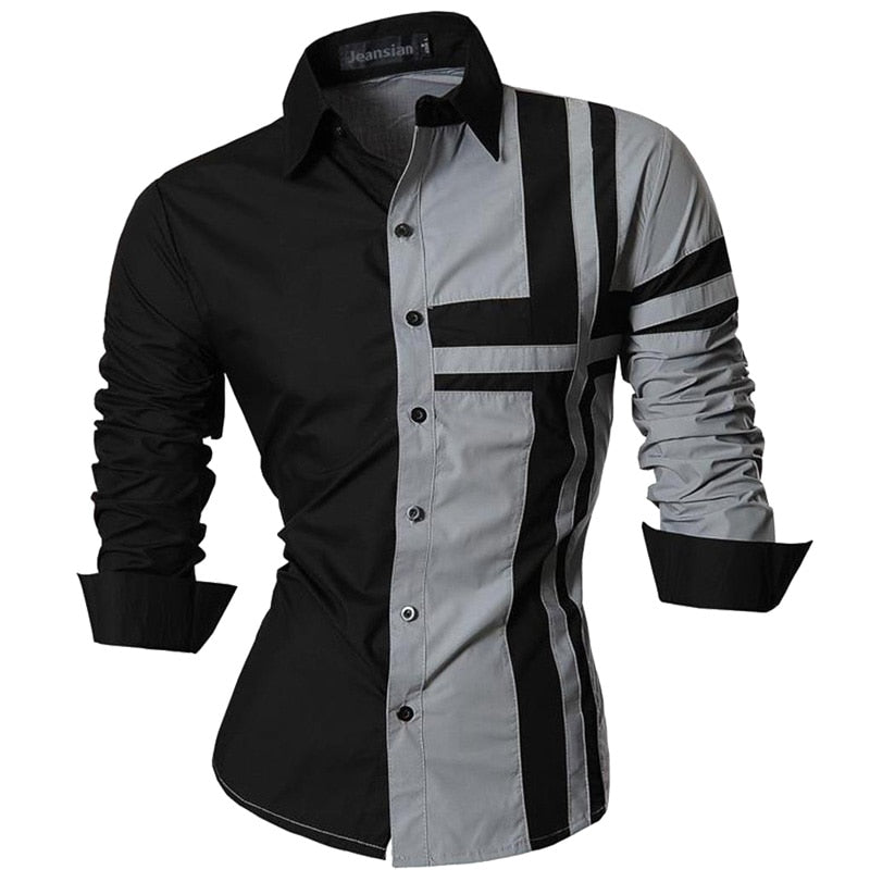 jeansian Spring Autumn Features Shirts Men Casual Shirt New Arrival Long Sleeve Casual Male Shirts Z034