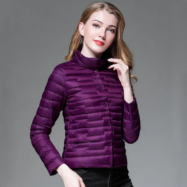New Designed Winter Women Ultra Light Down Jacket Casual Female Portable Duck Feather Coat Jackets Lightweight Parkas