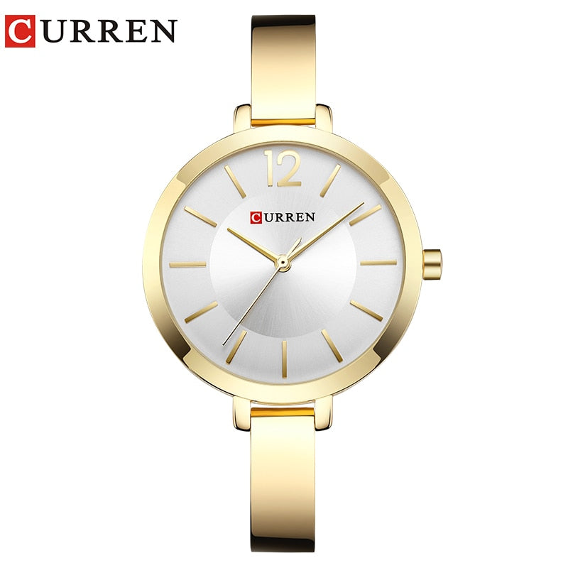CURREN Fashion Dress Ladies Bracelet Watches Womens Quartz Stainless Steel Band Wristwatch Hot Gift Women's Watch Reloj Mujer