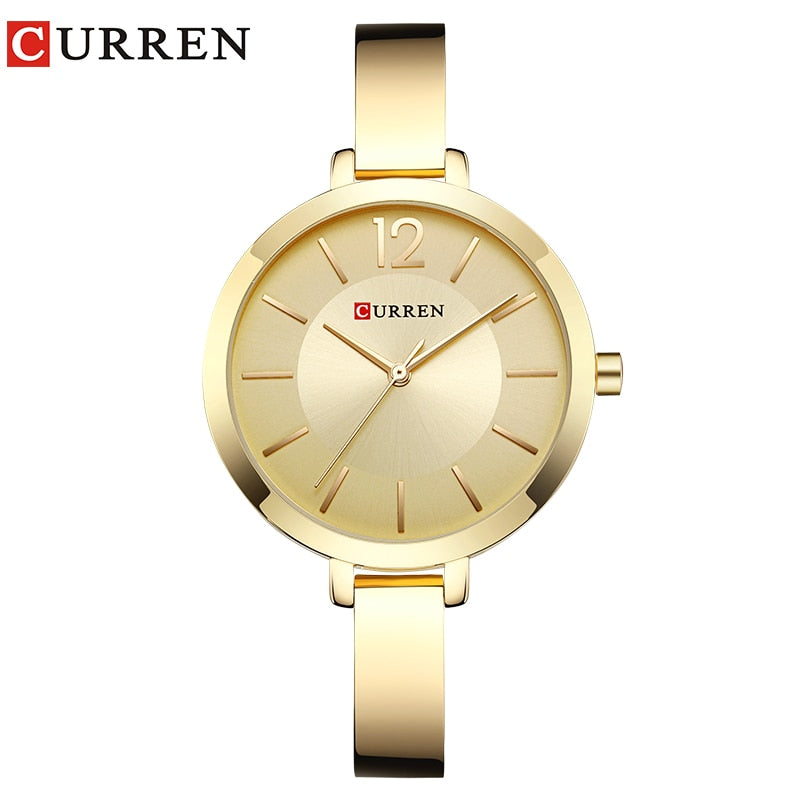 CURREN Fashion Dress Ladies Bracelet Watches Womens Quartz Stainless Steel Band Wristwatch Hot Gift Women's Watch Reloj Mujer