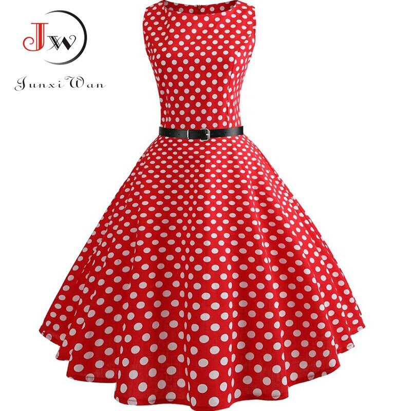Summer Womens Dresses 2022 Casual Floral Retro Vintage 50s 60s Robe Rockabilly Swing Pinup Vestidos Valentines Day Party Dress