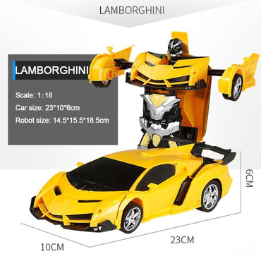 RC Car Transformation Robots Sports Vehicle Model Drift Car Toys Cool Deformation Car Kids Toys Gifts For Boys