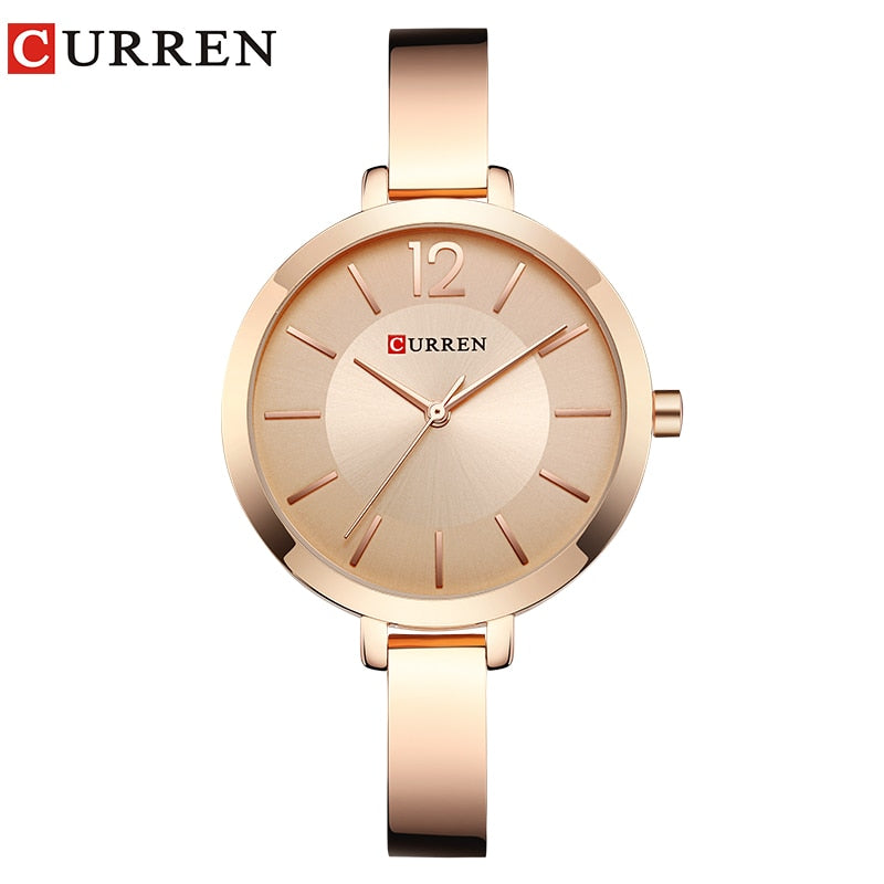 CURREN Fashion Dress Ladies Bracelet Watches Womens Quartz Stainless Steel Band Wristwatch Hot Gift Women's Watch Reloj Mujer