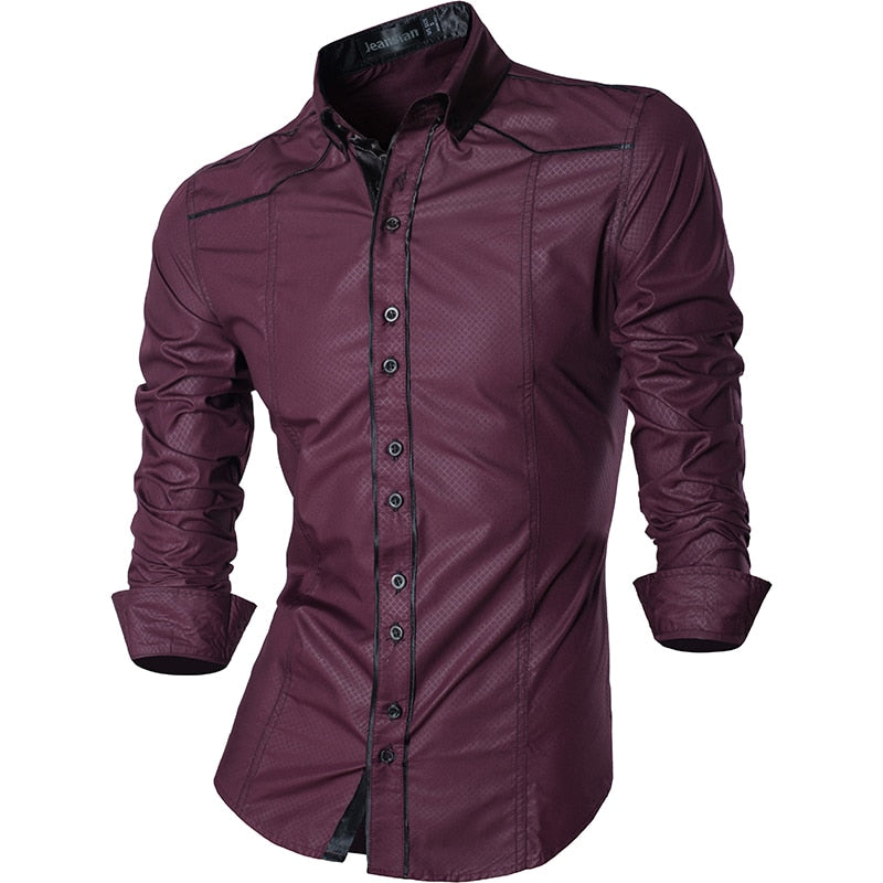 jeansian Spring Autumn Features Shirts Men Casual Shirt New Arrival Long Sleeve Casual Male Shirts Z034