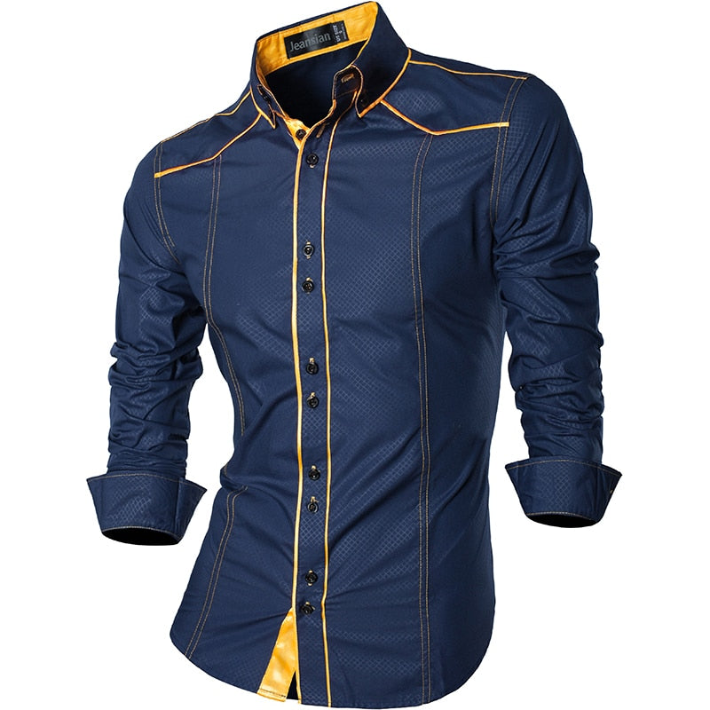 jeansian Spring Autumn Features Shirts Men Casual Shirt New Arrival Long Sleeve Casual Male Shirts Z034