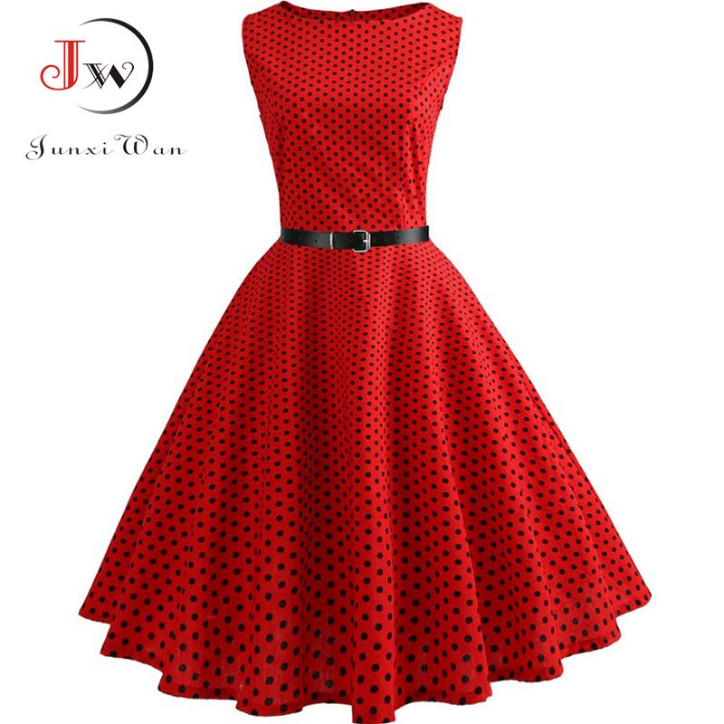Summer Womens Dresses 2022 Casual Floral Retro Vintage 50s 60s Robe Rockabilly Swing Pinup Vestidos Valentines Day Party Dress
