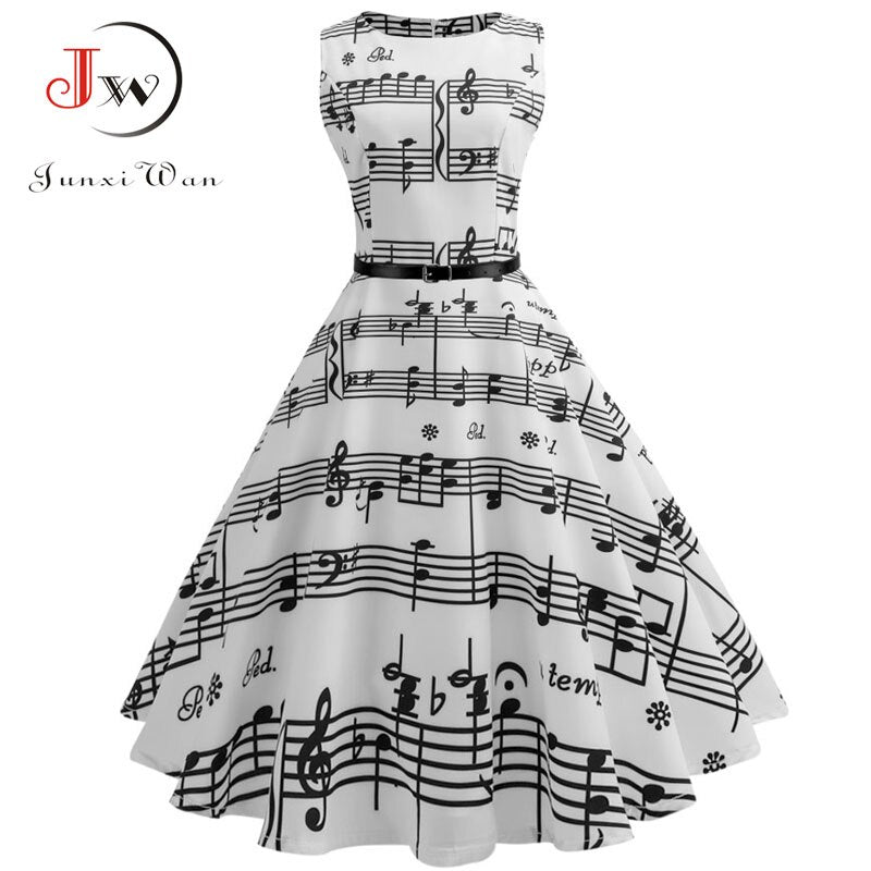 Summer Womens Dresses 2022 Casual Floral Retro Vintage 50s 60s Robe Rockabilly Swing Pinup Vestidos Valentines Day Party Dress