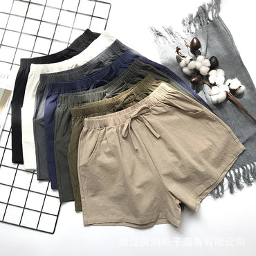 New Sexy Fashion Women Summer Shorts High Waist Cotton Elastic Casual Shorts Plus Size Short Panties Autumn Femme 10 Colors