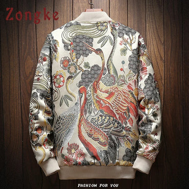 Embroidery Bomber Winter Jacket Men 2023 Japanese Streetwear Men Jacket Winter Jackets For Men Brand Coat M-5XL
