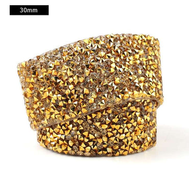 1 Yard Sewing Trim Crystal Motif Strass Hot Fix Rhinestone Tape