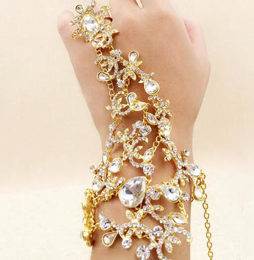 Crystal Bridal Bracelet / Wedding Dress Accessories Hand Chains Bracelets Jewelry bridal Bracelets & Bangles