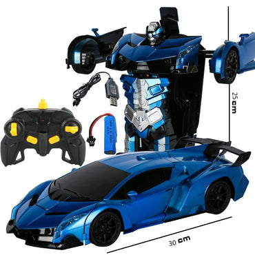 2.4Ghz Induction Transformation Robot Car 1:14 Deformation RC Car Toy led Light Electric Robot Models fightint Toys Gifts