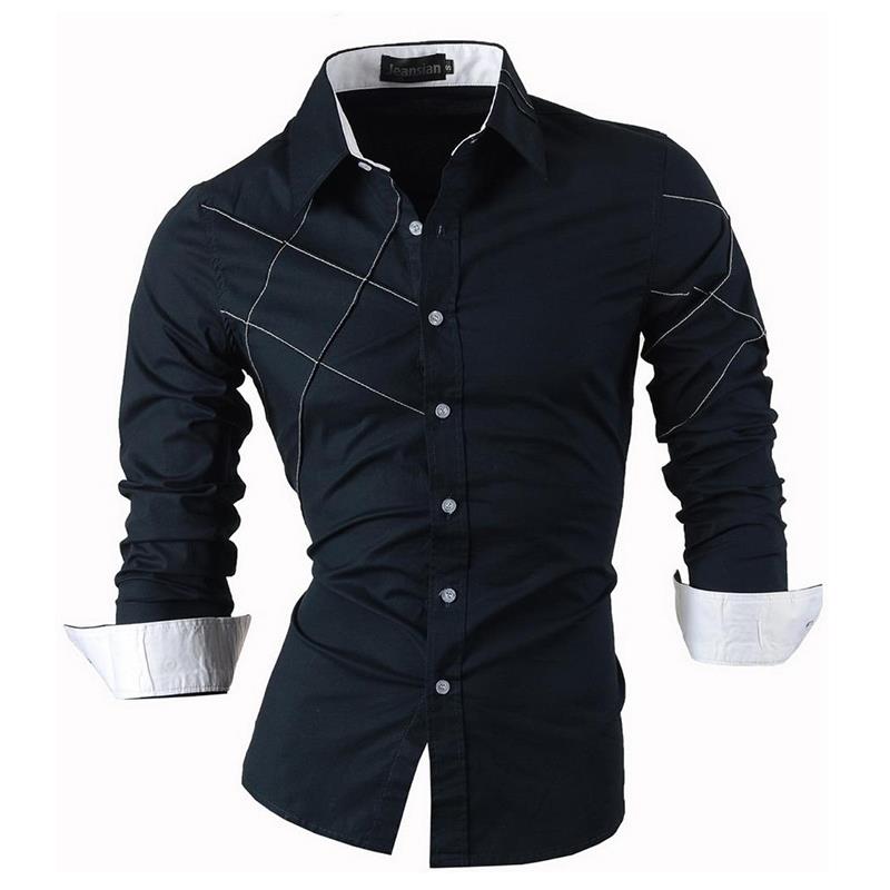 jeansian Spring Autumn Features Shirts Men Casual Shirt New Arrival Long Sleeve Casual Male Shirts Z034