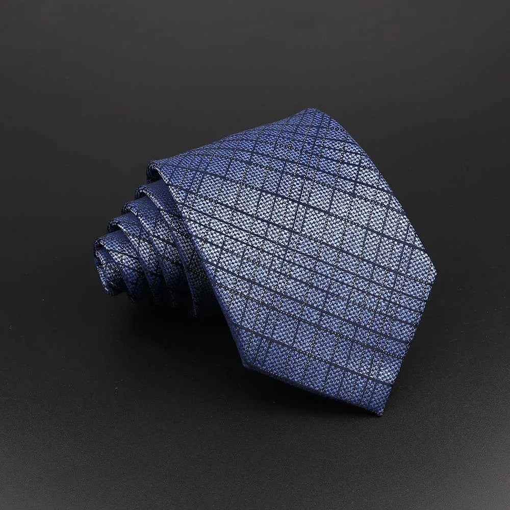 Fashion Polyester Necktie For Men Business Meeting Formal Striped Dot Floral 8cm Jacquard Tie Daily Wear Cravat Suit Accessories