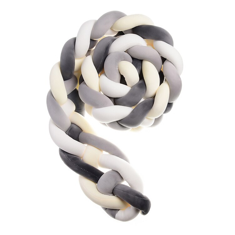 2M/3M Baby Bed Bumper Tour De Lit Bebe Newborn Crib Bumper 4 Braided Knot Baby Crib Bedding Set Bumper Protector