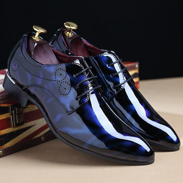 2021 Newly Men's Patent Leather Oxford Shoes Men Formal Shoes