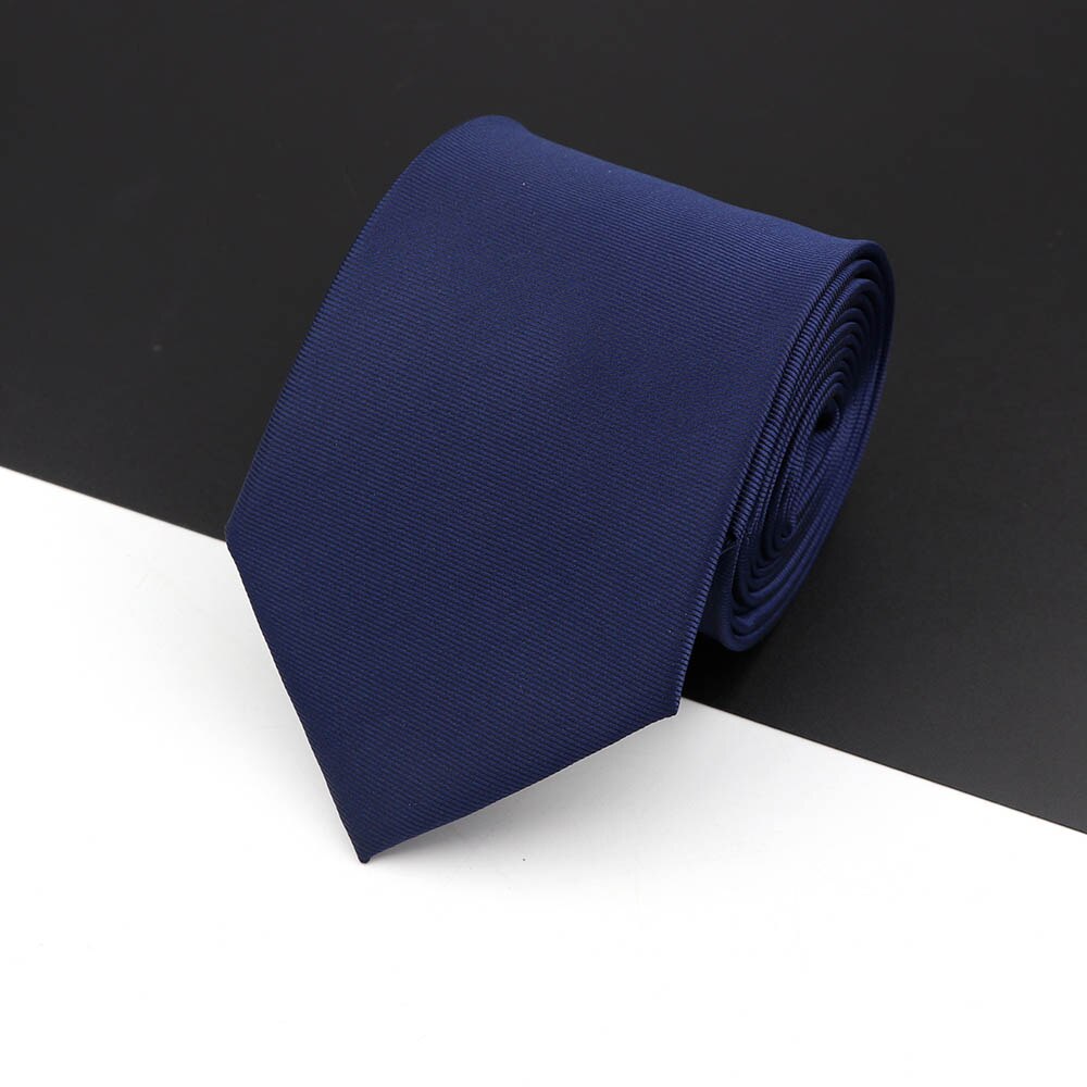 Fashion Polyester Necktie For Men Business Meeting Gravatas Homens Men's Formal 7cm Slim Striped Solid Tie Shirt Accessories Lot