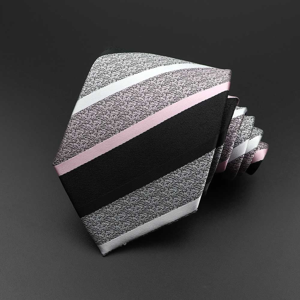 New Men's Tie Classic Solid Color Stripe Flower Floral 8cm Jacquard Necktie Accessories Daily Wear Cravat Wedding Party Gift