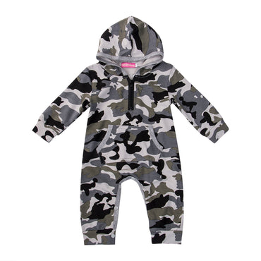 Newborn Baby Girl Boy Hooded Romper Jumpsuit Playsuit Clothes Outfit