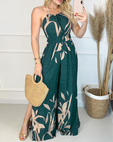 2021 Summer Holiday Wear Clothes Women's Sexy Halter Colorblock