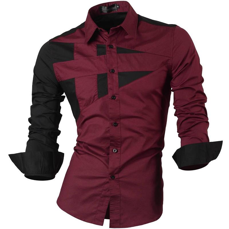 jeansian Spring Autumn Features Shirts Men Casual Jeans Shirt New Arrival Long Sleeve Casual Male Shirts Z001