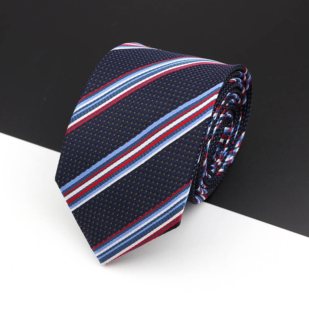 Fashion Polyester Necktie For Men Business Meeting Gravatas Homens Men's Formal 7cm Slim Striped Solid Tie Shirt Accessories Lot