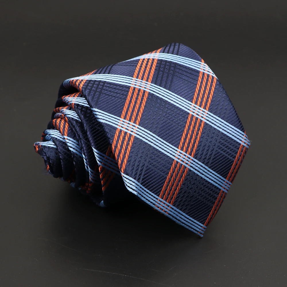 Fashion Polyester Necktie For Men Business Meeting Formal Striped Dot Floral 8cm Jacquard Tie Daily Wear Cravat Suit Accessories