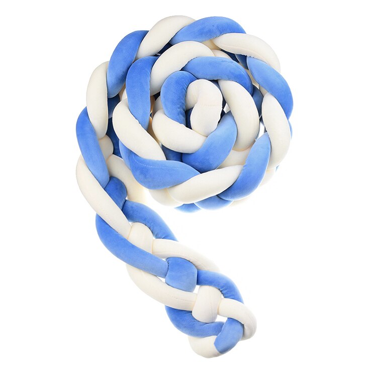 2M/3M Baby Bed Bumper Tour De Lit Bebe Newborn Crib Bumper 4 Braided Knot Baby Crib Bedding Set Bumper Protector