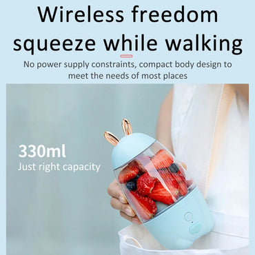 Household student multifunctional juicer cup Lovely Rabbit Portable USB Rechargeable electric Juicer Cup Fruit Blender Mixer