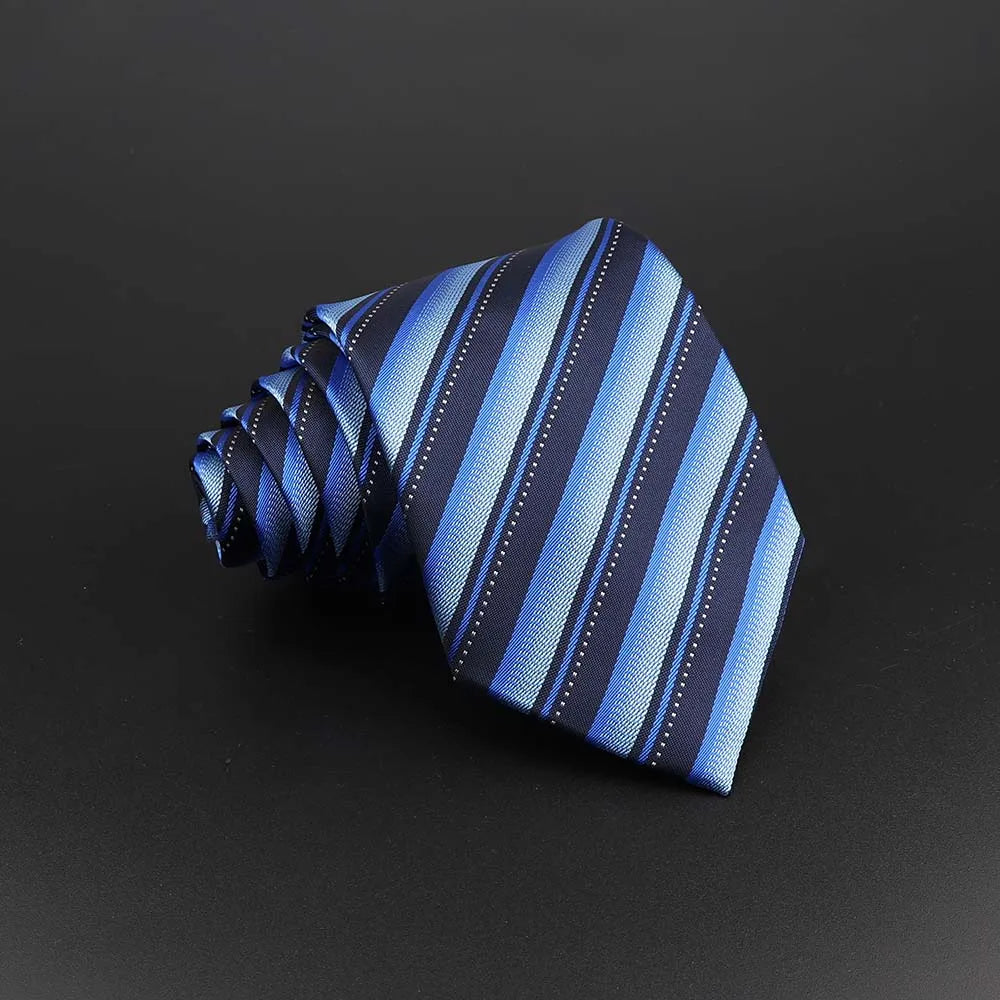 Fashion Polyester Necktie For Men Business Meeting Formal Striped Dot Floral 8cm Jacquard Tie Daily Wear Cravat Suit Accessories