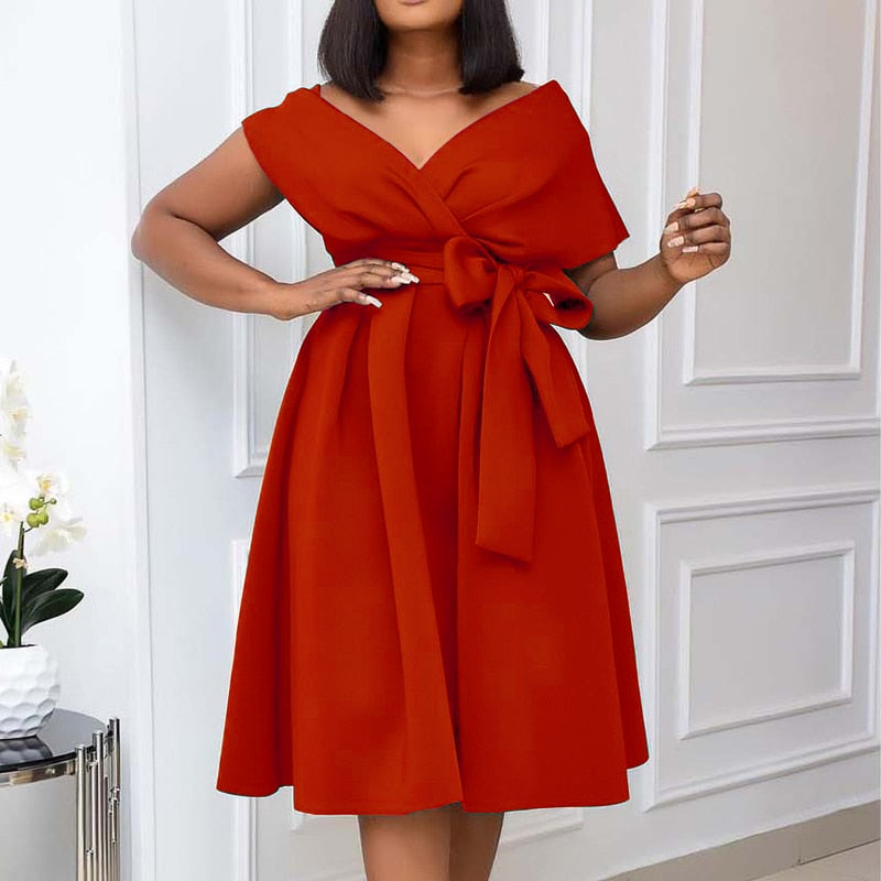 High Quality Women Dress Bow Elegant Wedding Party Dresses For Women 2023 Summer PlusSize Women Clothing S-XXXL Femme Vestidos