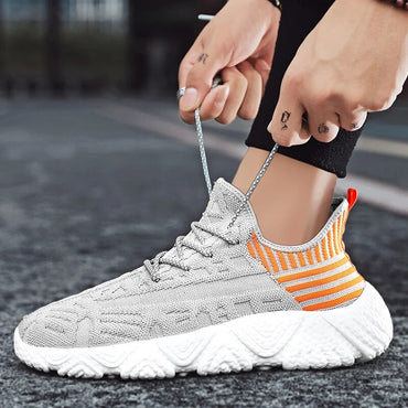 Large Size New Brand Fashion Men Casual Shoes Light Breathable Mesh Shoes Men Sneakers Lace Up Shoes Men zapatillas hombre 39-46