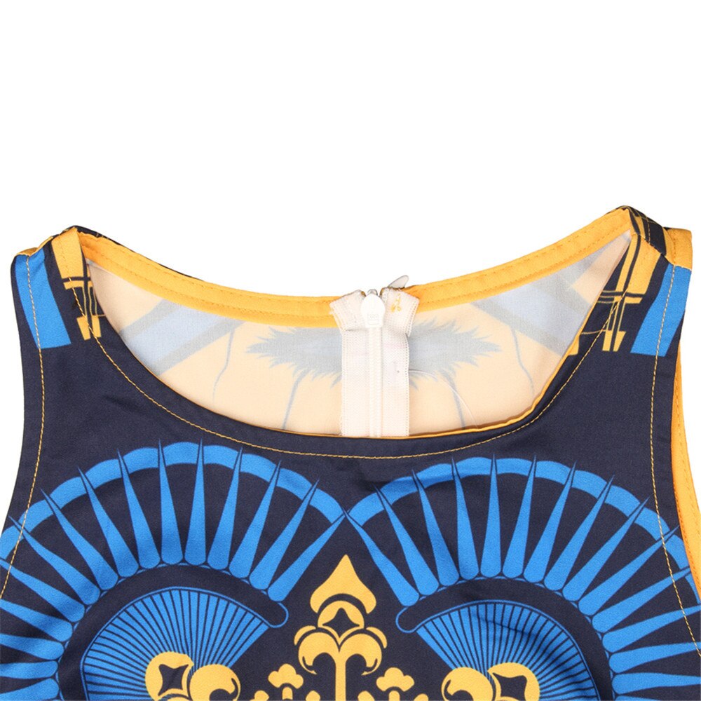 Jamaica Flag Printed Women Summer Sleeveless Long Dress Reggae Style Elegant Big Swing Party Dresses for Ladies Femme Vestidos