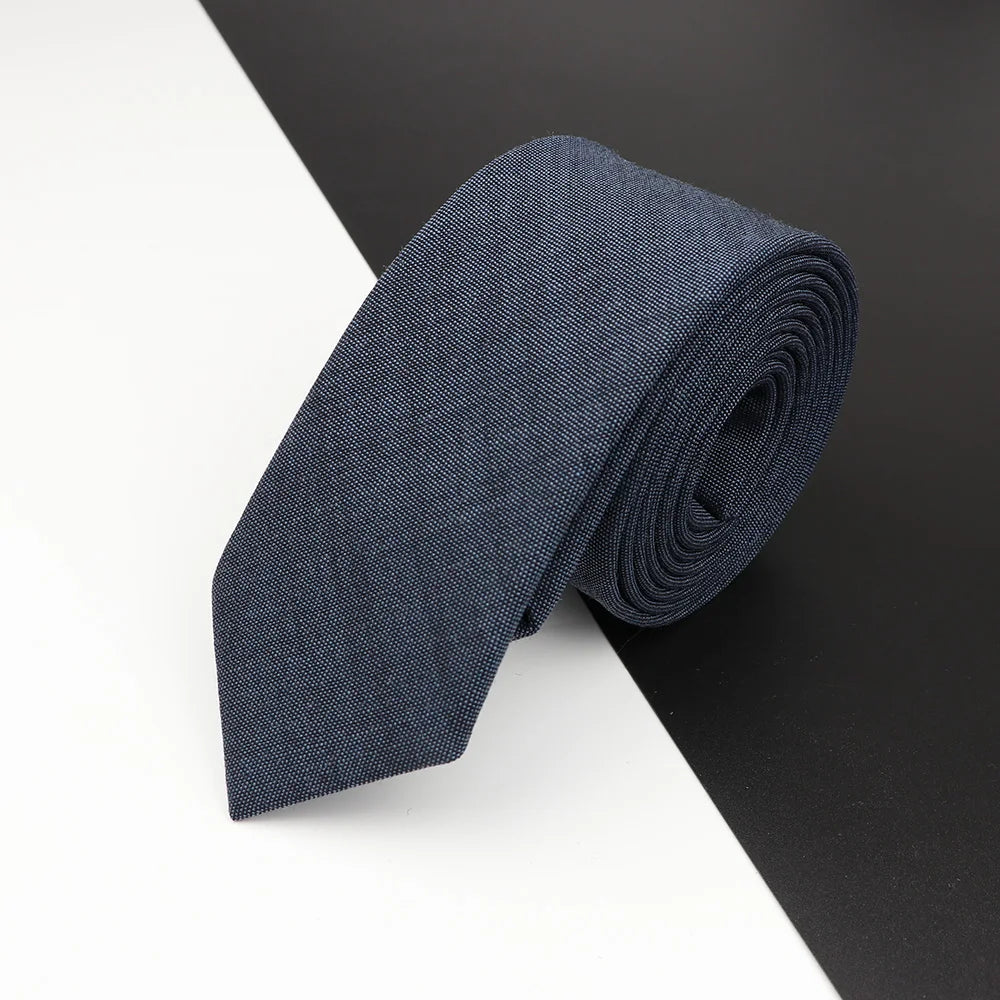 High Quality Classical Color Black Grey Skinny 100% Wool Tie Men Necktie For Business Meeting Fashion Shirt Dress Accessories