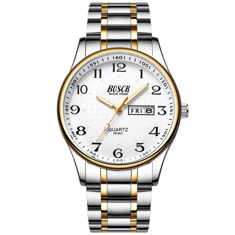 2022 Watches Men Business Waterproof Date Week Quartz Men's Watches Fashion Stainless Steel Watches For Men Relogio Masculino