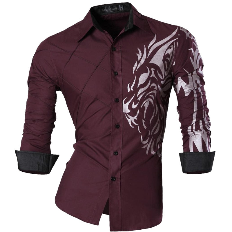 jeansian Spring Autumn Features Shirts Men Casual Shirt New Arrival Long Sleeve Casual Male Shirts Z034