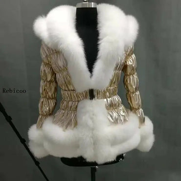 Women's Parka Winter Warm Thick Down Hooded Coat Ladies Fur Cotton Lining Jackets Women Long Plush Jacket Hoodie Parka Outwear