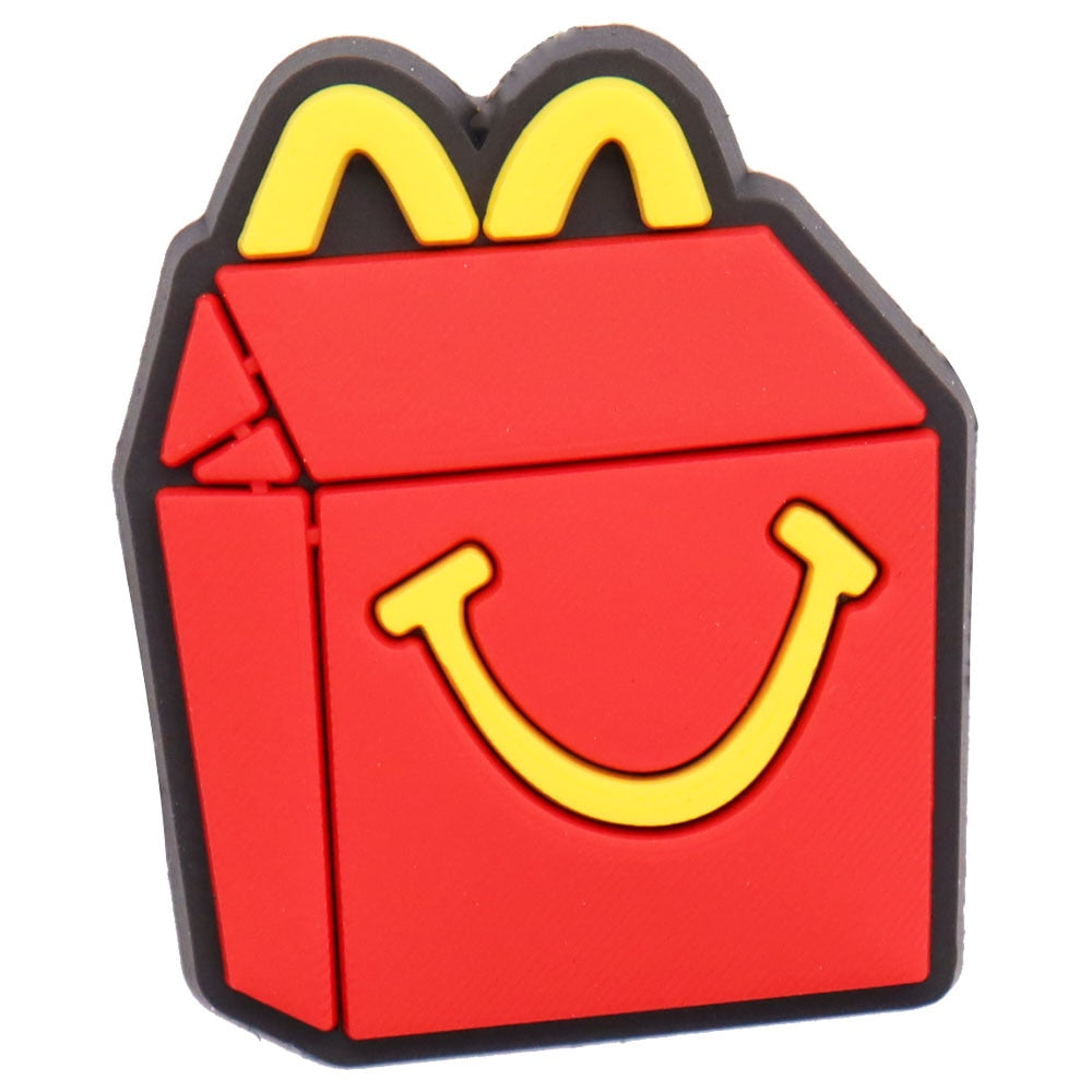 Single Sale 1pcs Pizza Chips Drink Cookies Shoe Charms Accessories Decorations PVC Croc jibz Buckle for Kids Party Xmas Gifts