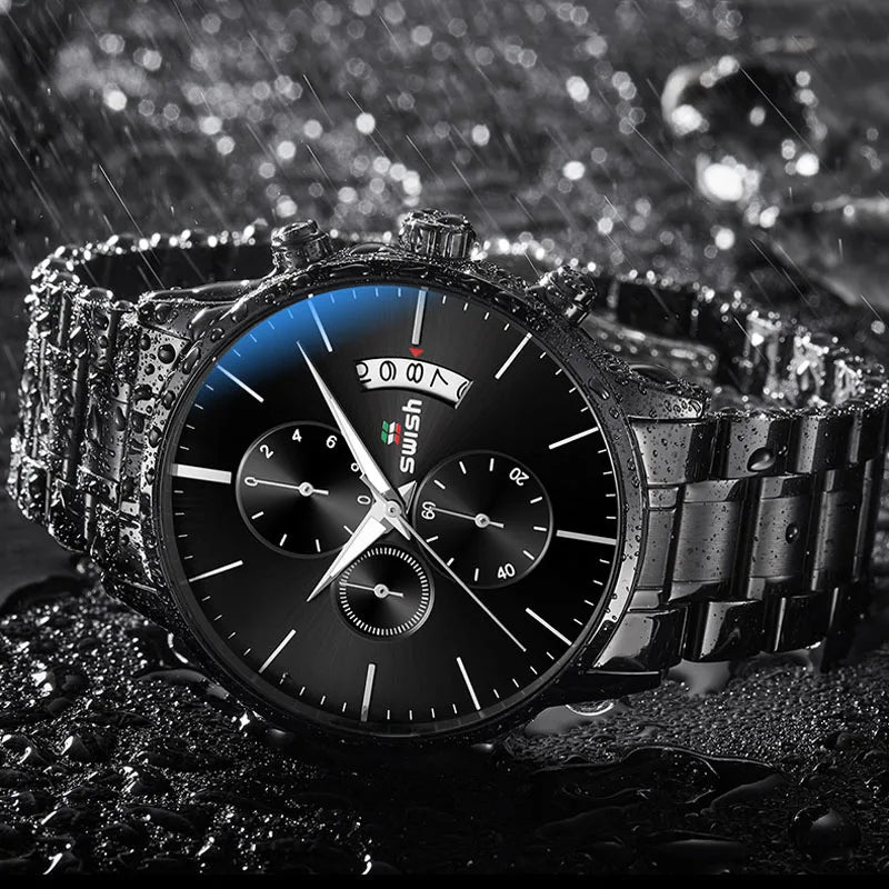 SWISH Men Watch 2022 Waterproof Stainless Steel Sport Quartz Clock Men's Watches Top Brand Luxury Man Wristwatch
