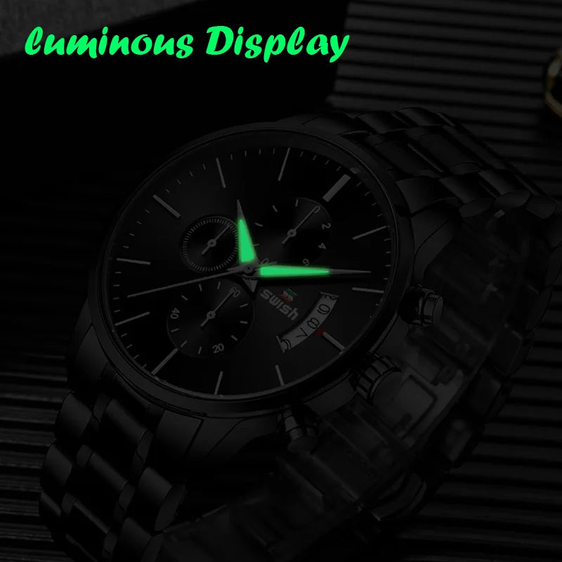 SWISH Men Watch 2022 Waterproof Stainless Steel Sport Quartz Clock Men's Watches Top Brand Luxury Man Wristwatch