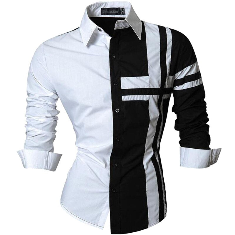 jeansian Spring Autumn Features Shirts Men Casual Shirt New Arrival Long Sleeve Casual Male Shirts Z034