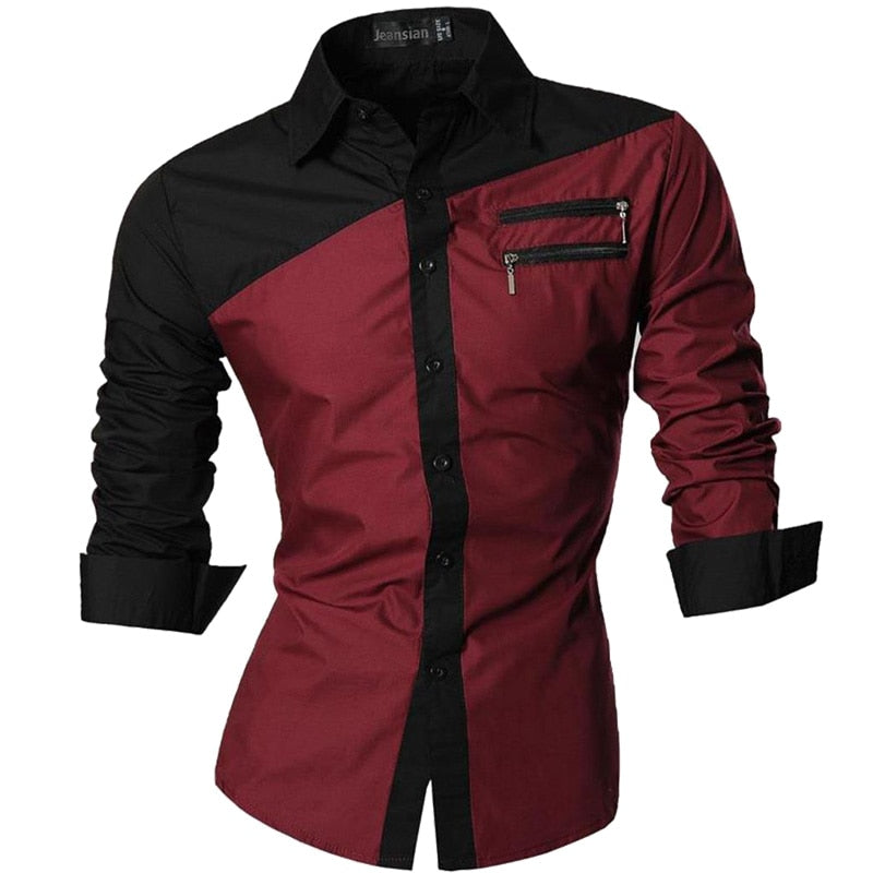 jeansian Spring Autumn Features Shirts Men Casual Shirt New Arrival Long Sleeve Casual Male Shirts Z034