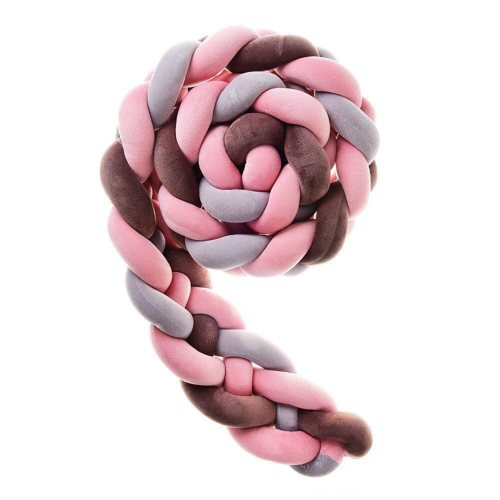 2M/3M Baby Bed Bumper Tour De Lit Bebe Newborn Crib Bumper 4 Braided Knot Baby Crib Bedding Set Bumper Protector