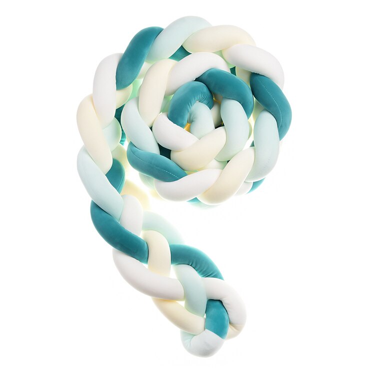 2M/3M Baby Bed Bumper Tour De Lit Bebe Newborn Crib Bumper 4 Braided Knot Baby Crib Bedding Set Bumper Protector