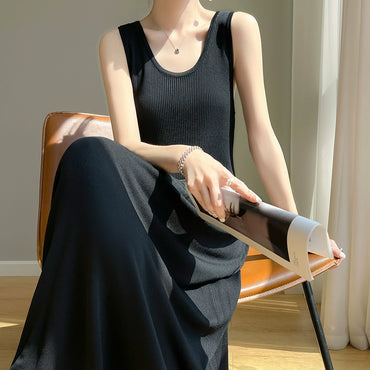 Fancy Ice Silk Inner Match Sleeveless Bottoming Suspender Skirt