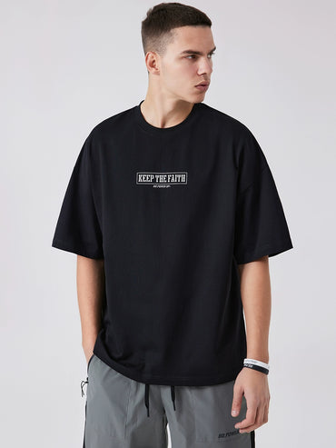 Camouflage Affixed Cloth Embroidered Men's All-Match Cotton Short-Sleeve T-shirt