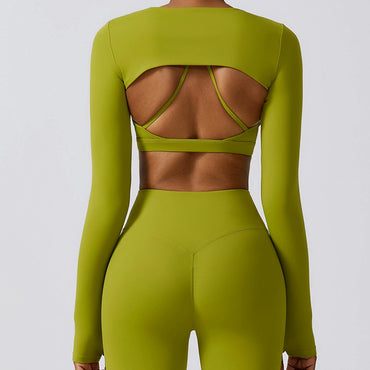 2023 Outdoor Sports Waistcoat Long sleeve Shawl Yoga Clothes Nude Feel Workout Clothes Top Running Sports Cover up Women