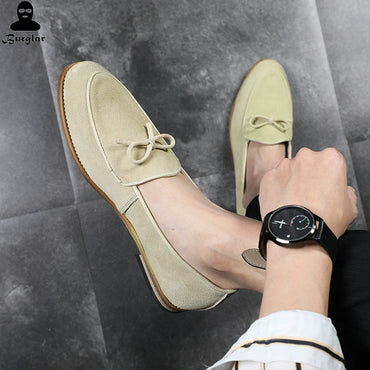 Men's Summer Party Shoes Non-Slip Loafers Moccasins Frosted Men's Shoes