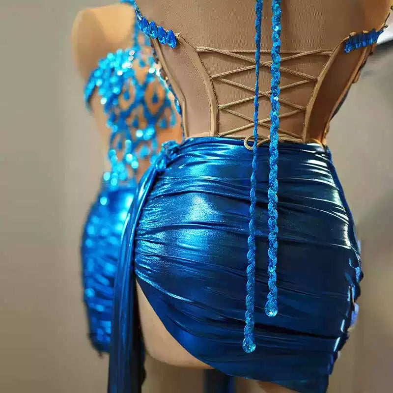 Summer New Performance Dress Nightclub Club Temperament Slim dress Music Festival Model Catwalk Banquet Party Watch